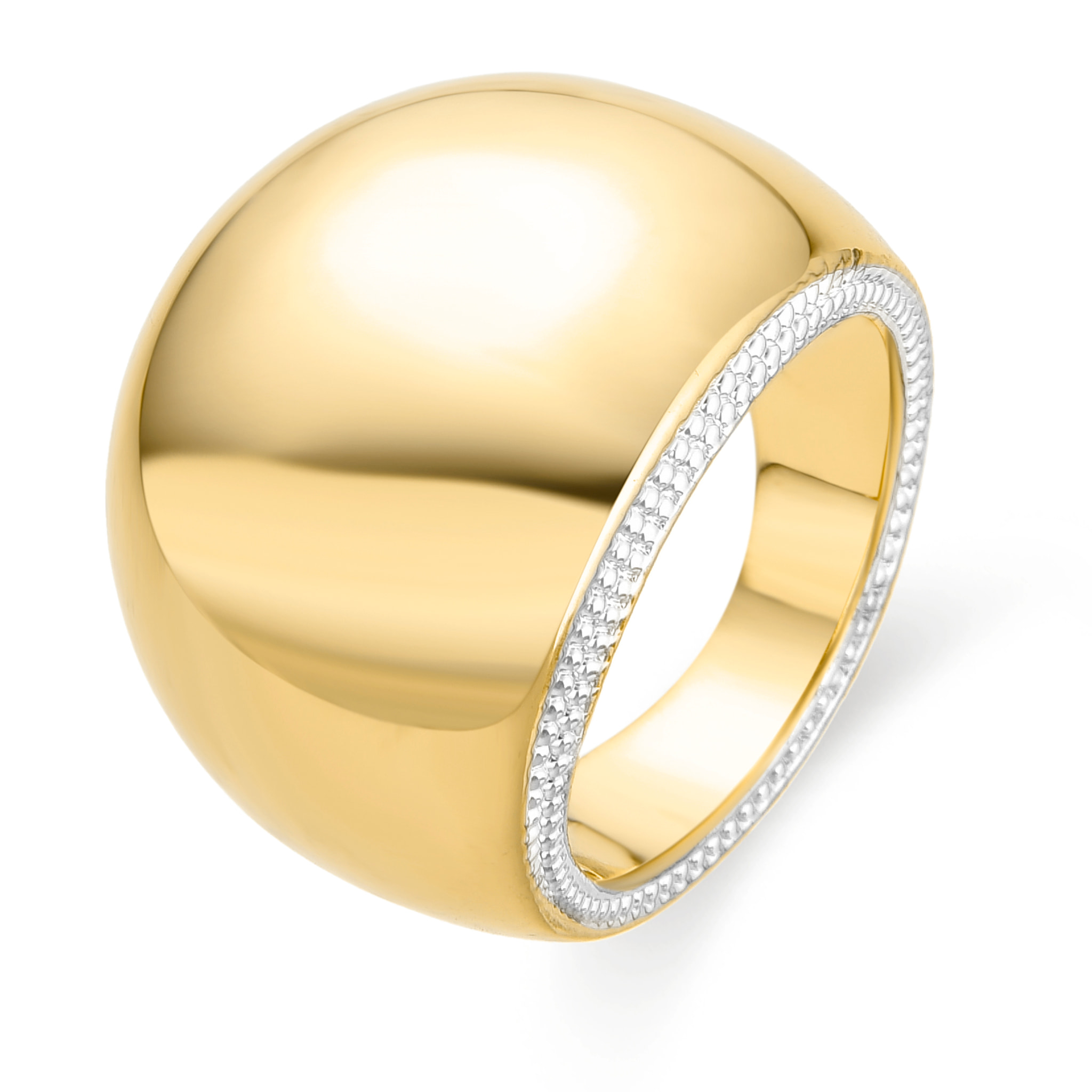 Anillo acabado en oro amarillo de 18K