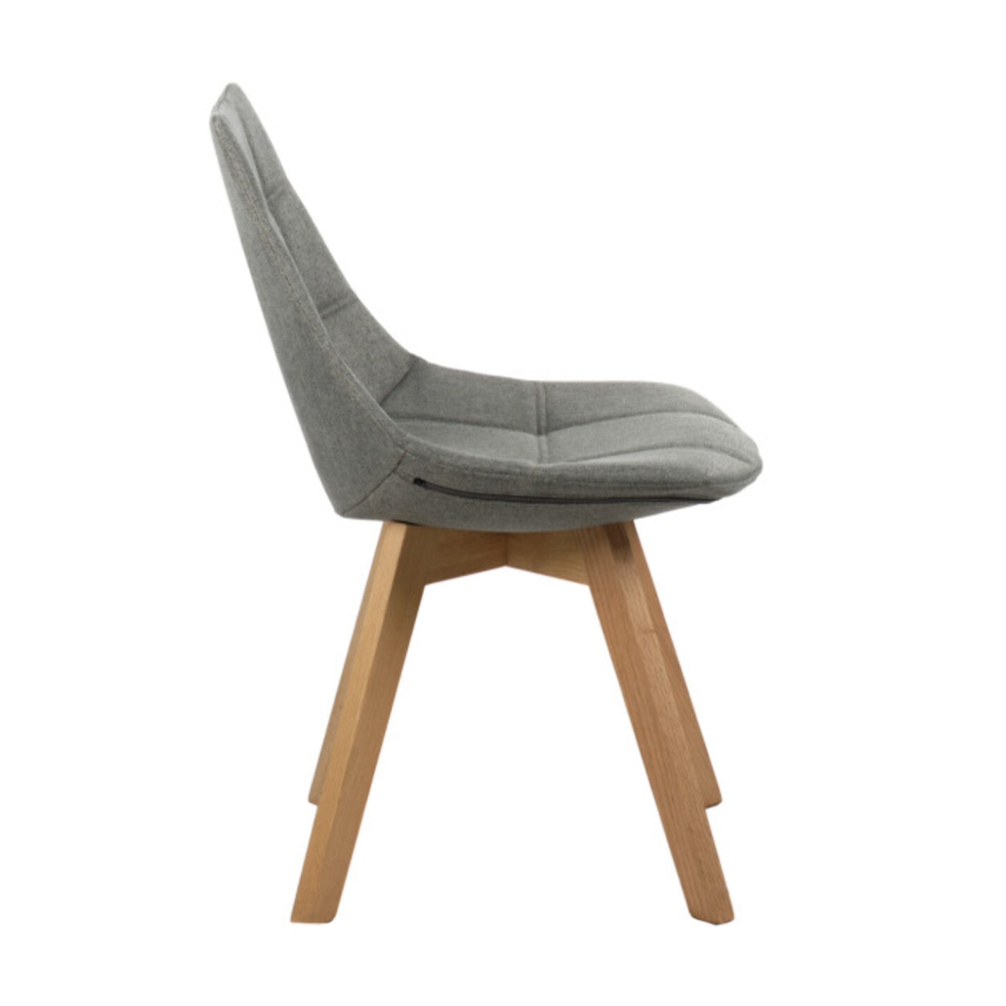 Chaise en tissu dossier avec piétement en bois massif - DEB