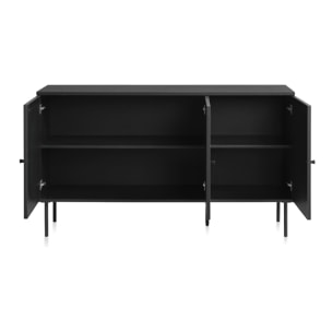 Buffet bois et cannage manarola 140x40cm