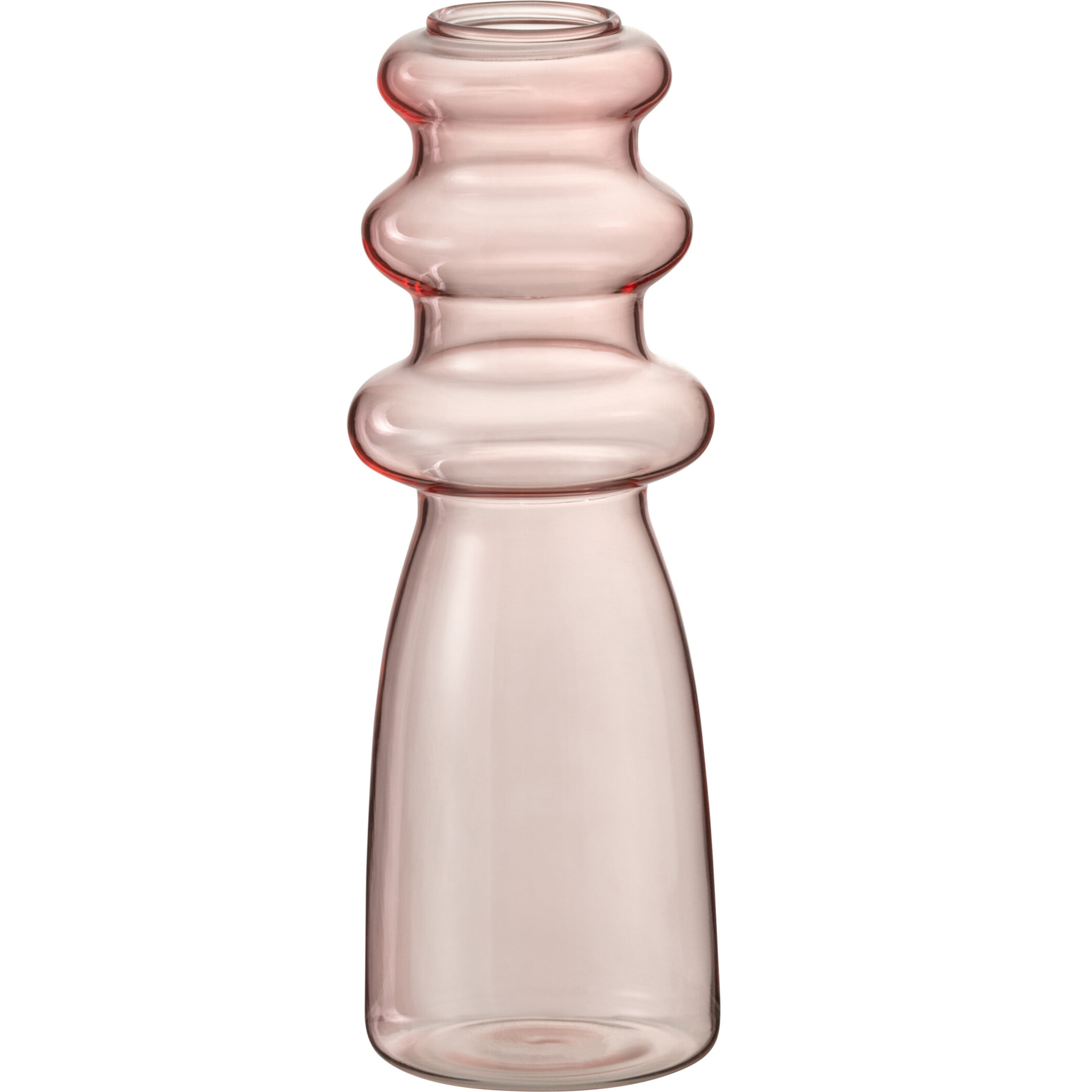 J-Line vase Luna - verre - rose - large - 21 cm de hauteur