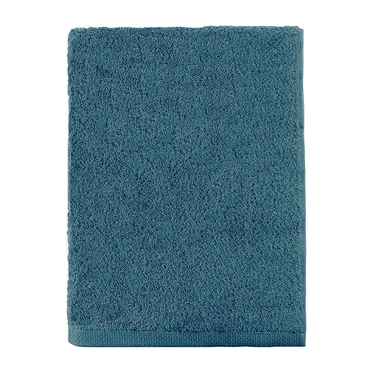 Serviette de bain unie en coton, AQUA, Vert Émeraude