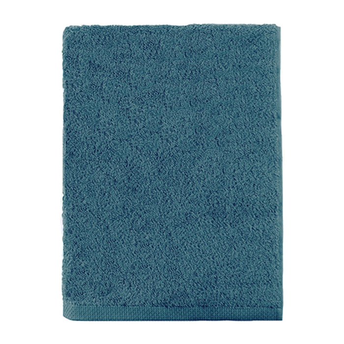 Serviette de bain unie en coton, AQUA, Vert Émeraude