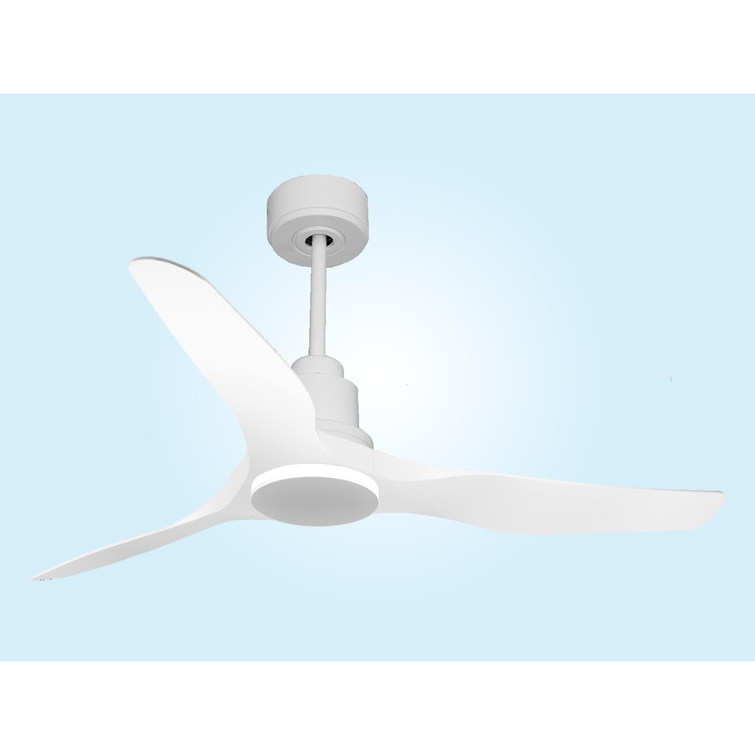 Ventilateur de plafond Réversible  Thermostat Pays vendable Wifi Moteur à courant continu Toits en pente Télécommande Adaptateur 2/3 Lames Hypersilence