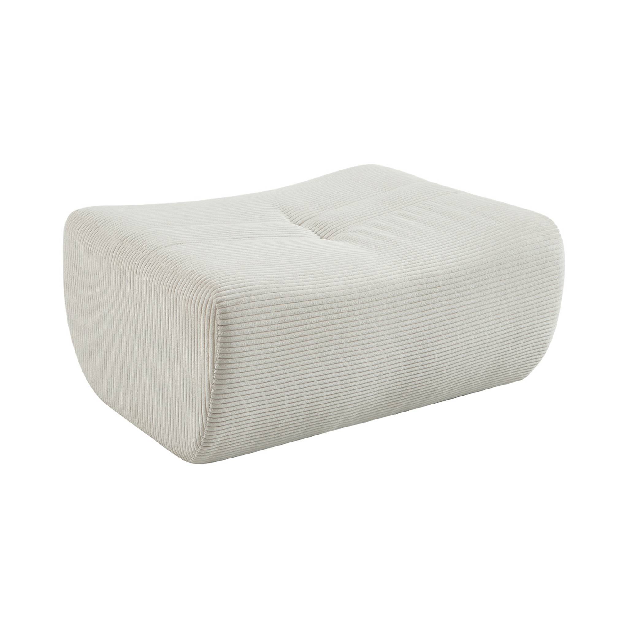 Canapé d'angle modulable 7 places avec repose pied velours côtelé SOKOL