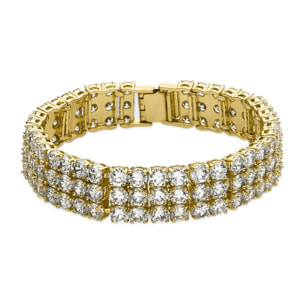 Pulsera con Circonita Brillante acabado oro 18k