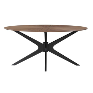 Table à manger design ovale noyer L160 cm DIELLI