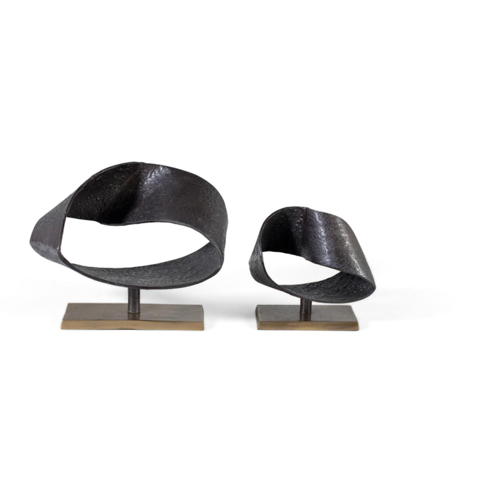 Ensemble de deux sculptures décoratives - 33x44x18cm