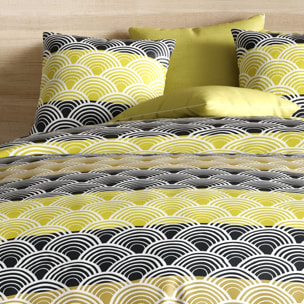 Parure De Couette 3pcs avec Taies oreiller 100% Microfibre 60 Gsm -hiko