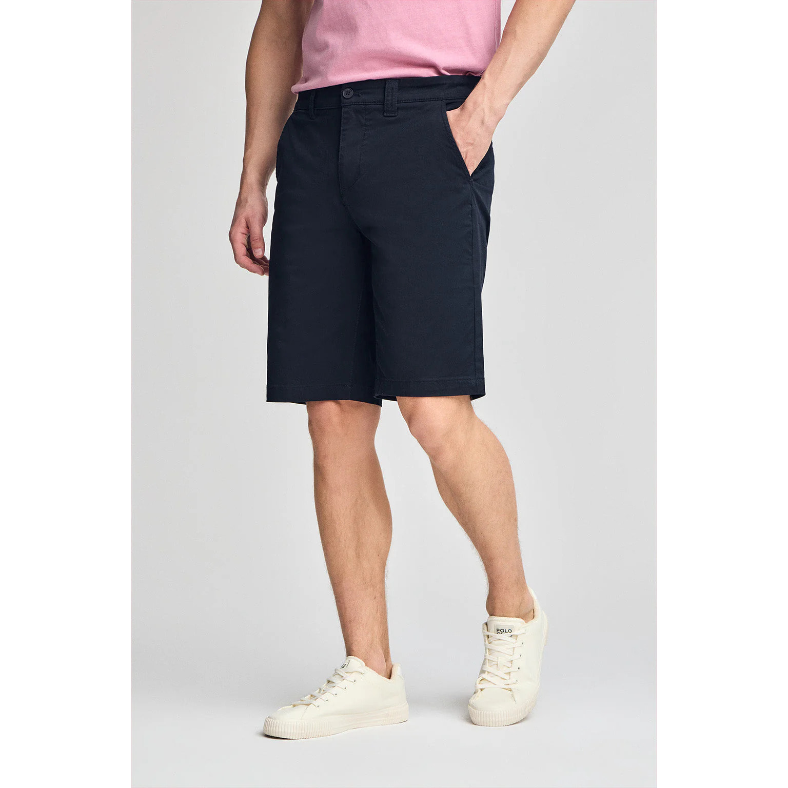 Bermuda relax blu marino con particolari Polo Club