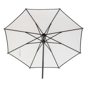 Parasol droit rectangulaire inclinable "Maluvia" blanc 3,5m