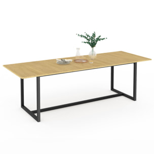 Table à manger extensible Memphis bois et noir 200-250cm