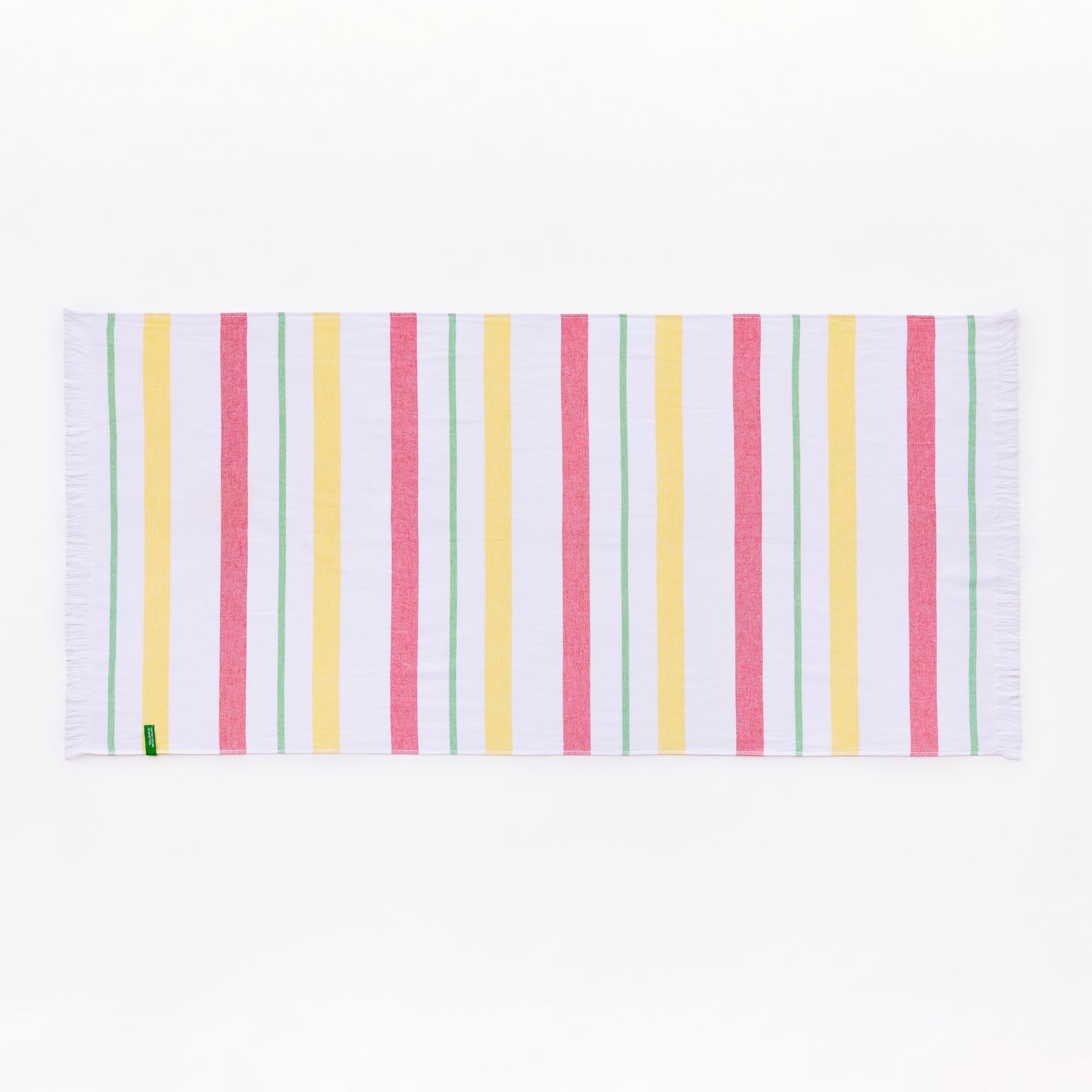 Hammam 80x165cm 350gsm 100% algodón rosa, amarillo y verde rainbow be