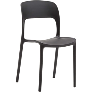 Set di 4 sedie SOUTH BEACH in polipropilene nero