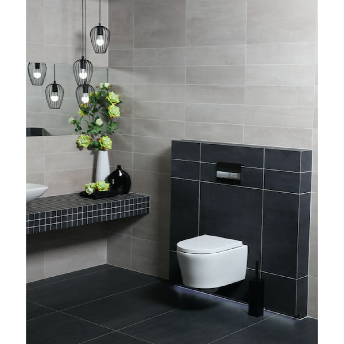 Pack WC bati-support Geberit + WC Swiss Aqua Technologies sans bride + abattant SoftClose + plaque (SLIM-SATrimless-F)