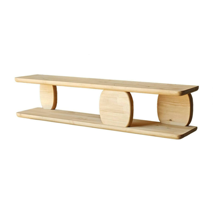 Mensola Arcene, Scaffale, Ripiano a muro, Scaffalatura multiuso, 120x24h30 cm, Quercia