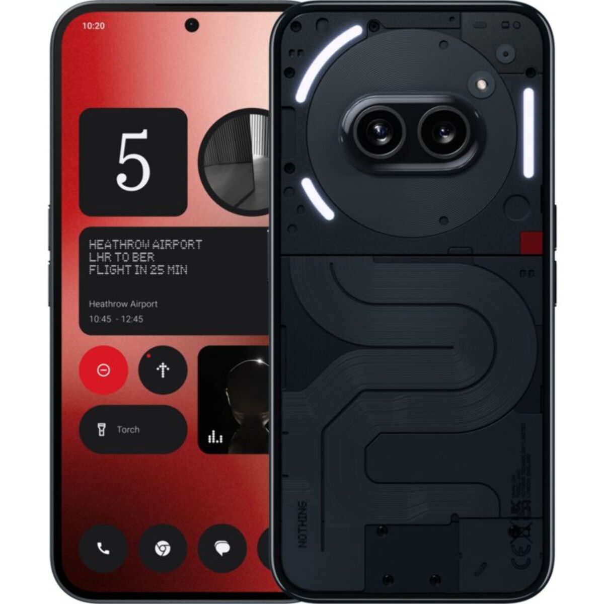 Téléphone portable NOTHING Pack Phone(2a) Noir 256Go+Charg45W+Coque