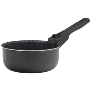 Set 3 cazos Bergner 16+18+20cm  Click & cook black CON mango amovible