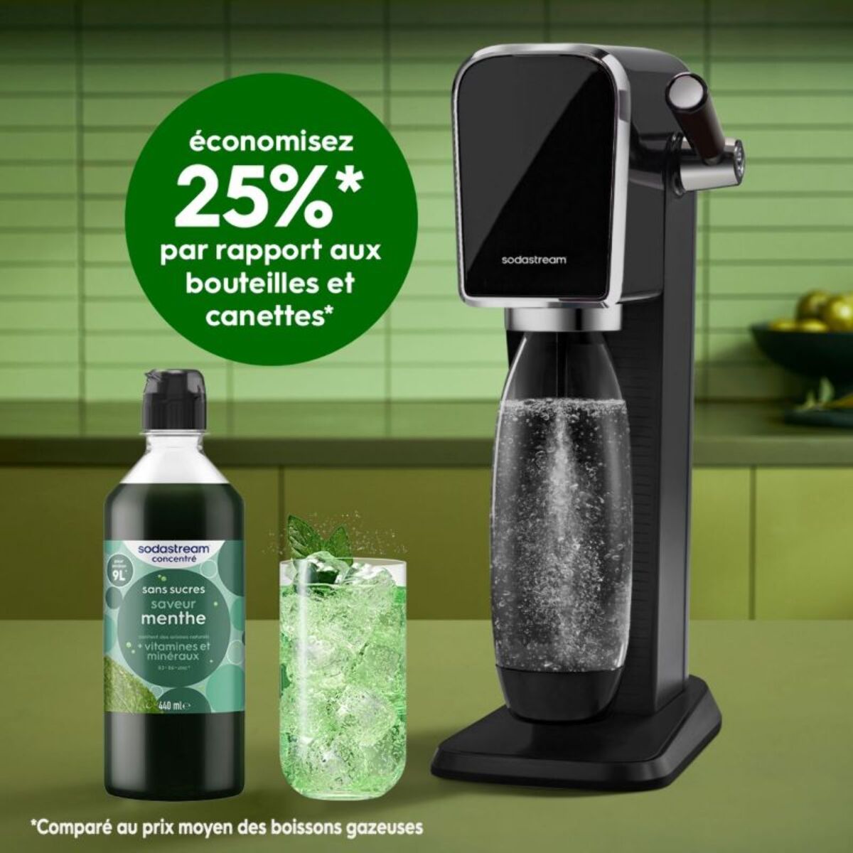 Concentré SODASTREAM MENTHE SANS SUCRES 440ml