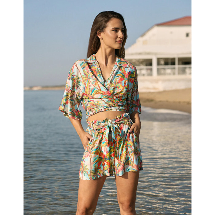 Camisa Manga Corta Multicolor - Lalter