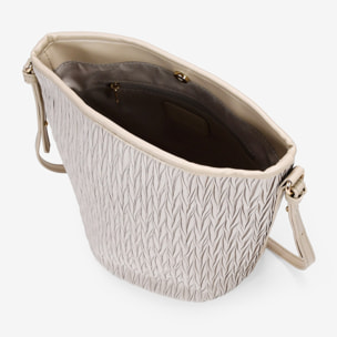 Bolso saco piedra con imán y fruncido