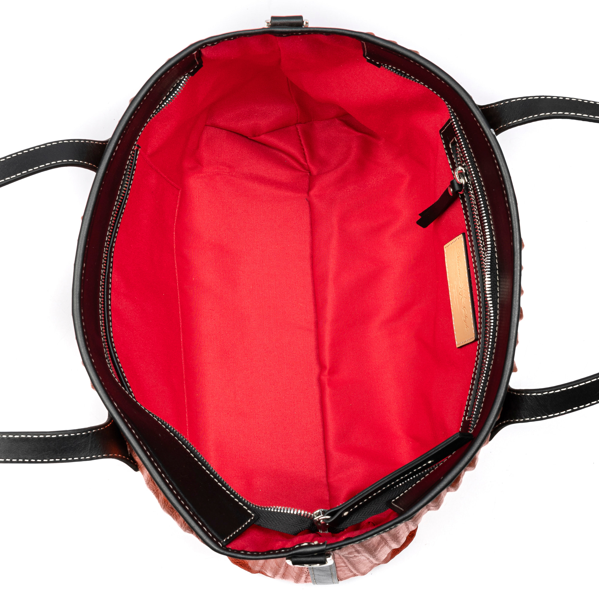 Baceno borsa a tracolla donna. Pelle autentica Napa laminata lucida.