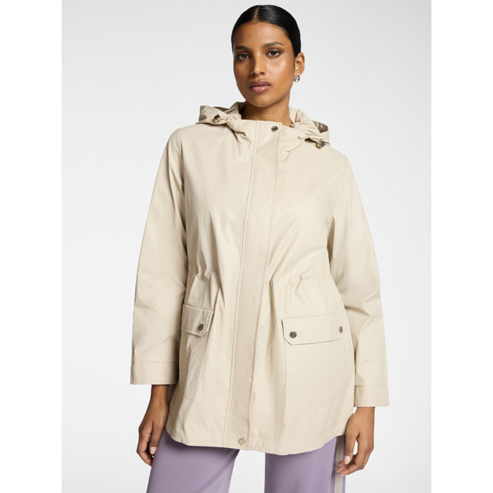 Elena Mirò - Parka con capas y capucha - Beige