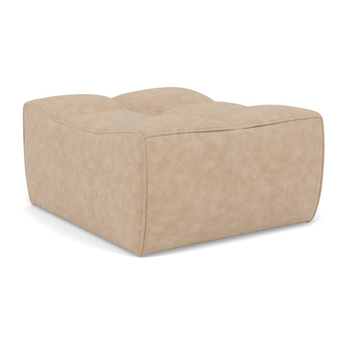 Alya - pouf en simili - Beige