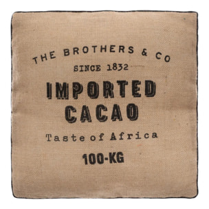 Coussin de sol "Cacao" en jute 40x40 cm