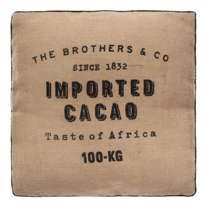 Coussin de sol "Cacao" en jute 40x40 cm