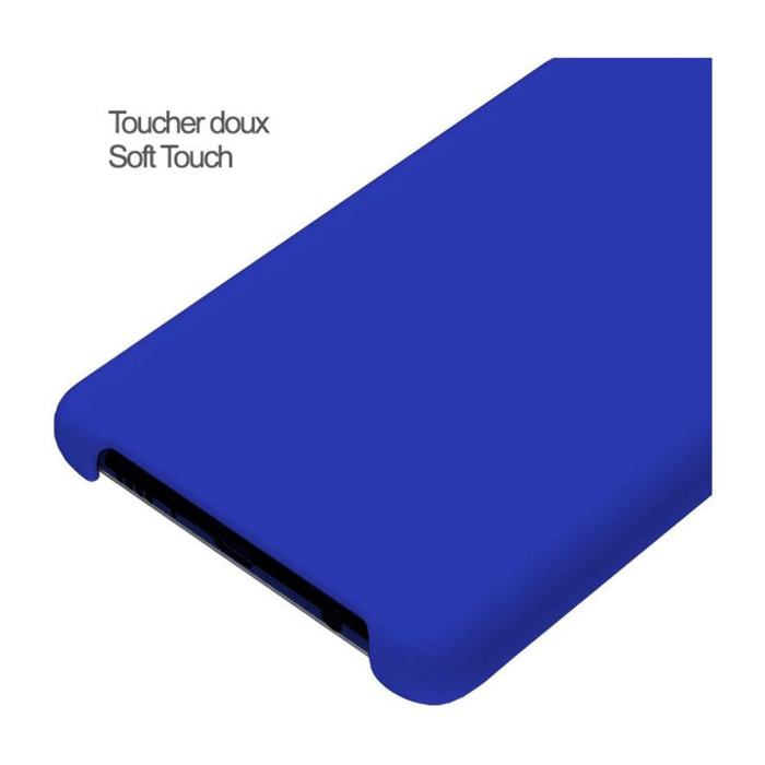 Coque IBROZ Samsung A20e Liquid Silicone bleu marine