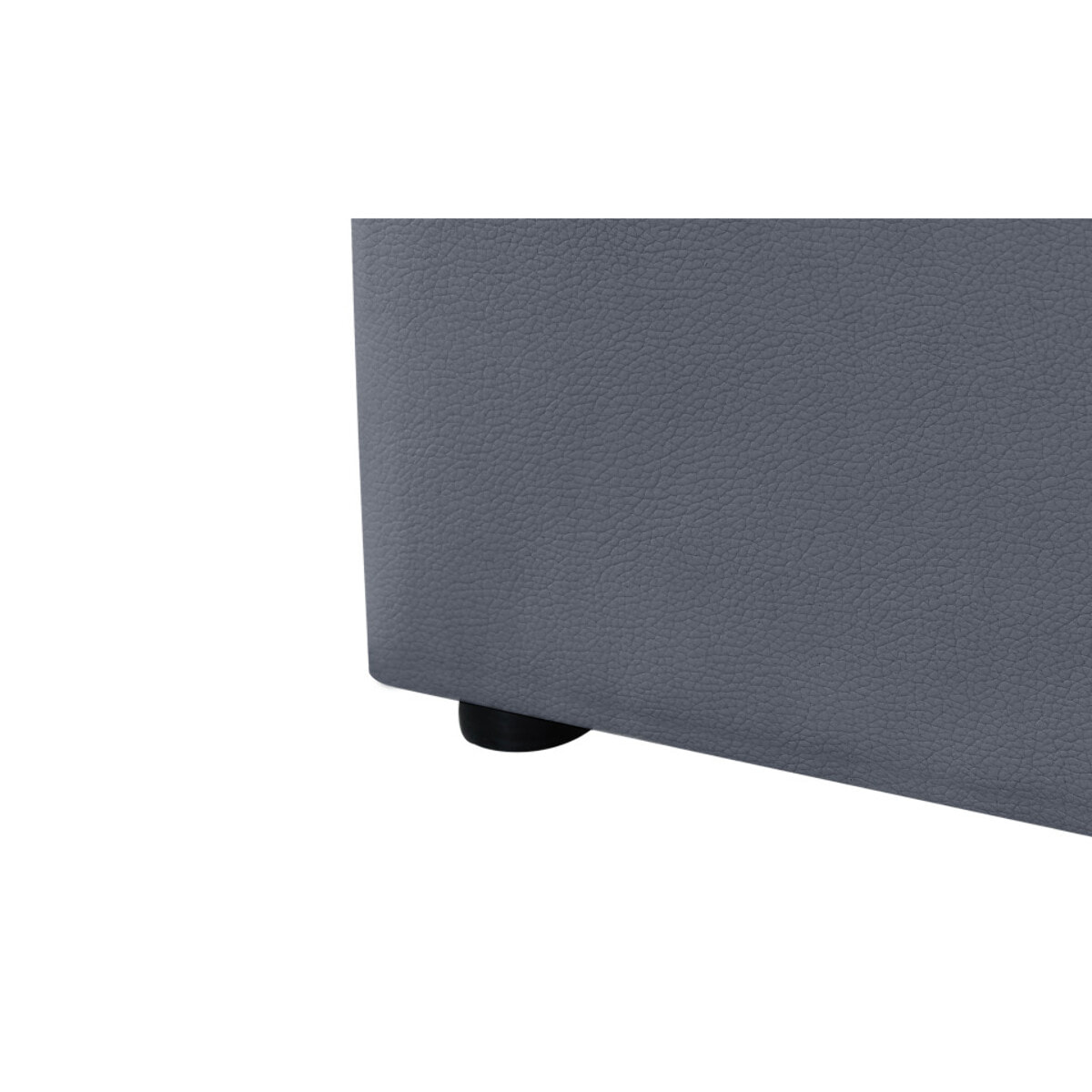 Lit coffre Hannah PVC avec sommier - Gris