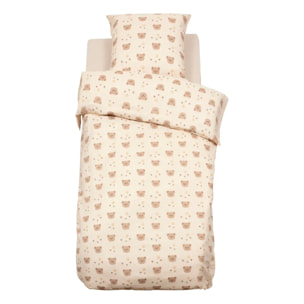 Parure de lit imprimée Billie 140x200 motif ours