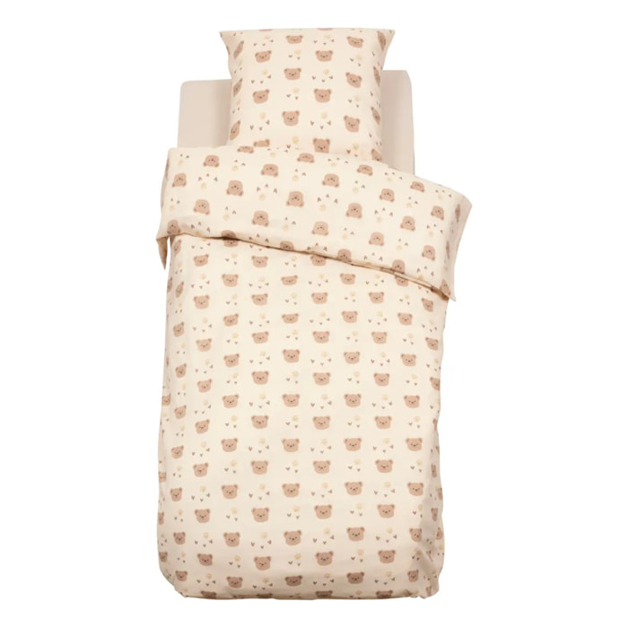 Parure de lit imprimée Billie 140x200 motif ours