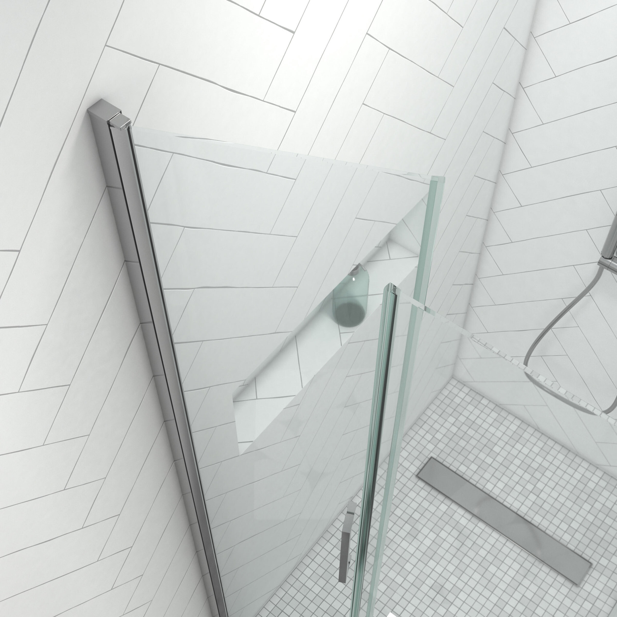 Pack Paroi de douche 80x200 cm + RECEVEUR DE DOUCHE A CARRELER 80x120 RECOUPABLE
