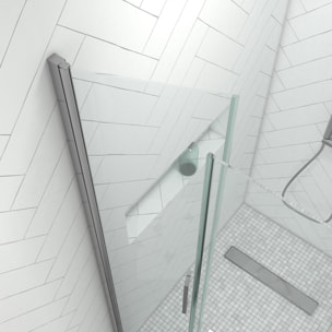 Pack Paroi de douche 80x200 cm + RECEVEUR DE DOUCHE A CARRELER 80x120 RECOUPABLE