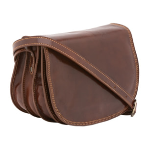 Borsa a tracolla da donna - Modello False - Vera pelle - 24.0 x 17.0 x 11.0 cm