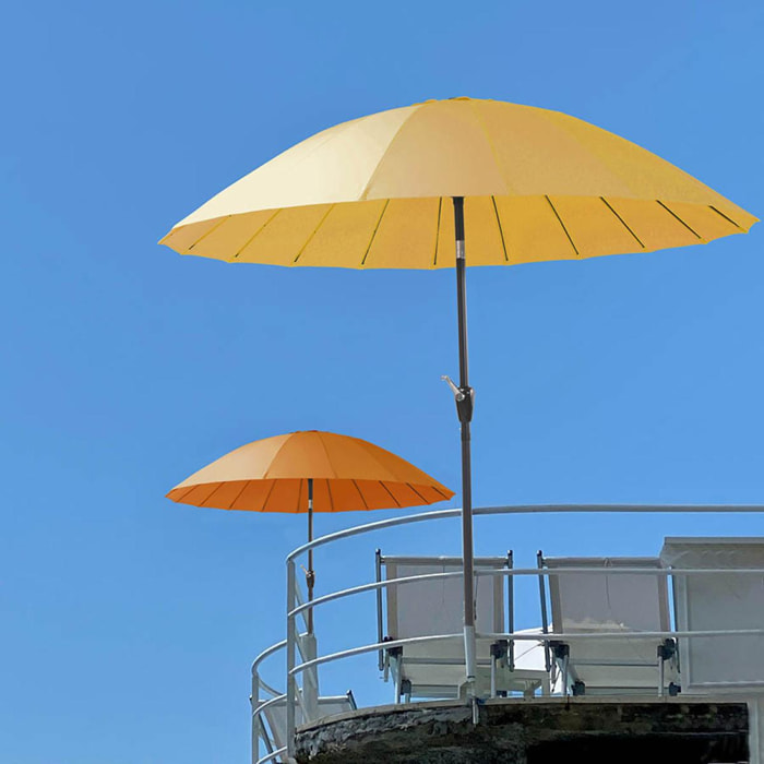 Ombrellone da terrazza con palo centrale Atlanta giallo