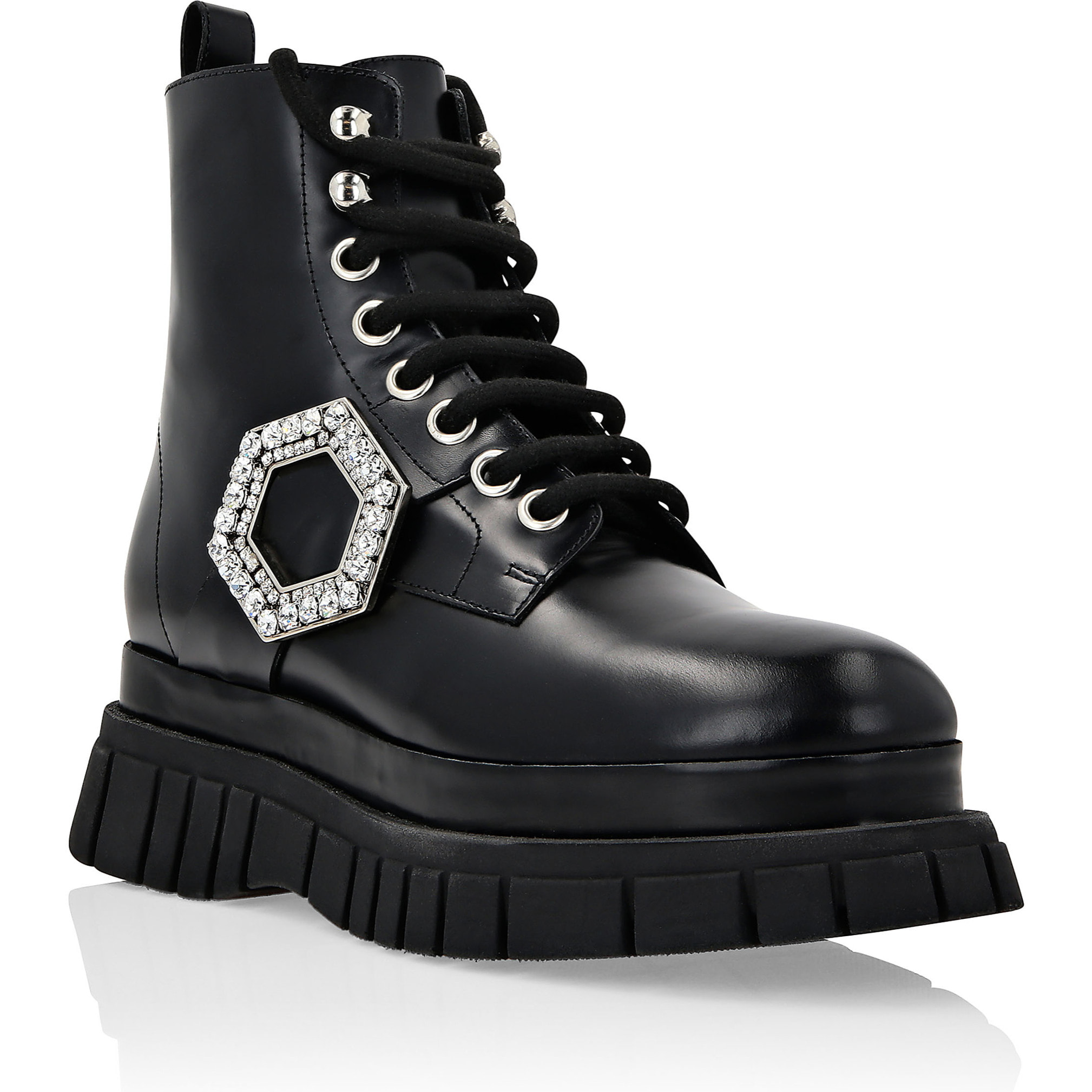 PHILIPP PLEIN Boots Mid Flat HEXAGON
