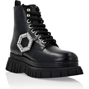 PHILIPP PLEIN Boots Mid Flat HEXAGON