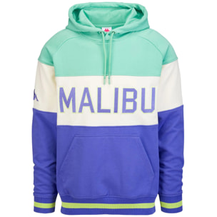 Felpe Kappa Uomo Donna EROI HOOD MALIBU Verde