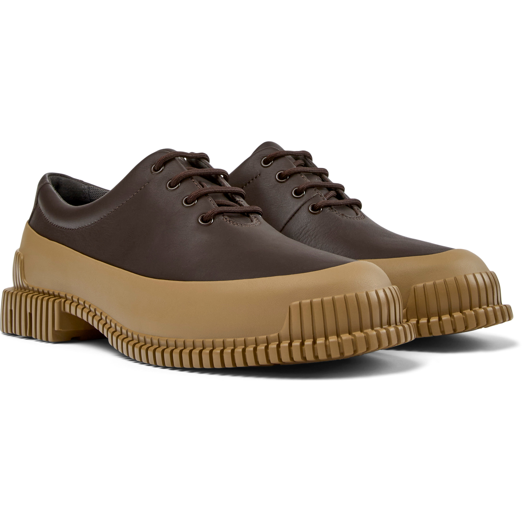 Zapatos de cordones - CAMPER Pix - Marron - Cuero liso