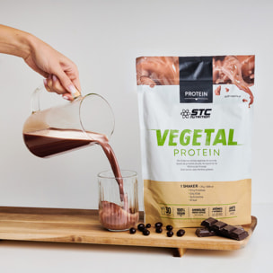 STC NUTRITION - Vegetal Protein - Alternative 100% Végétale - Pois + Soja + Riz - Sans Sucre, Sans Matières Grasses - Chocolat - Sans Colorant, Sans Gluten - 100% Végan - 750g