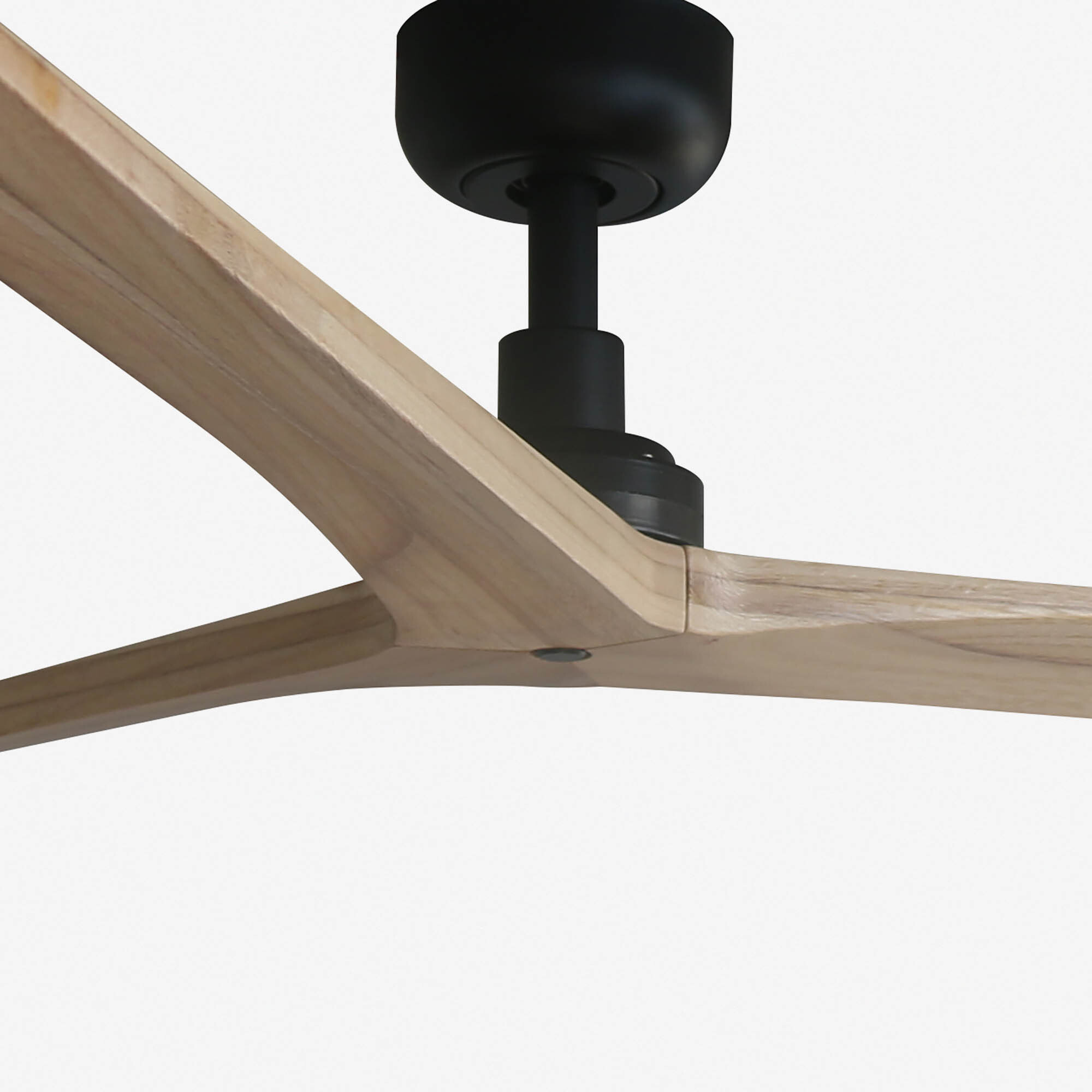 KLIM L Ventilateur de plafond noir/bois chêne E27 TUYA