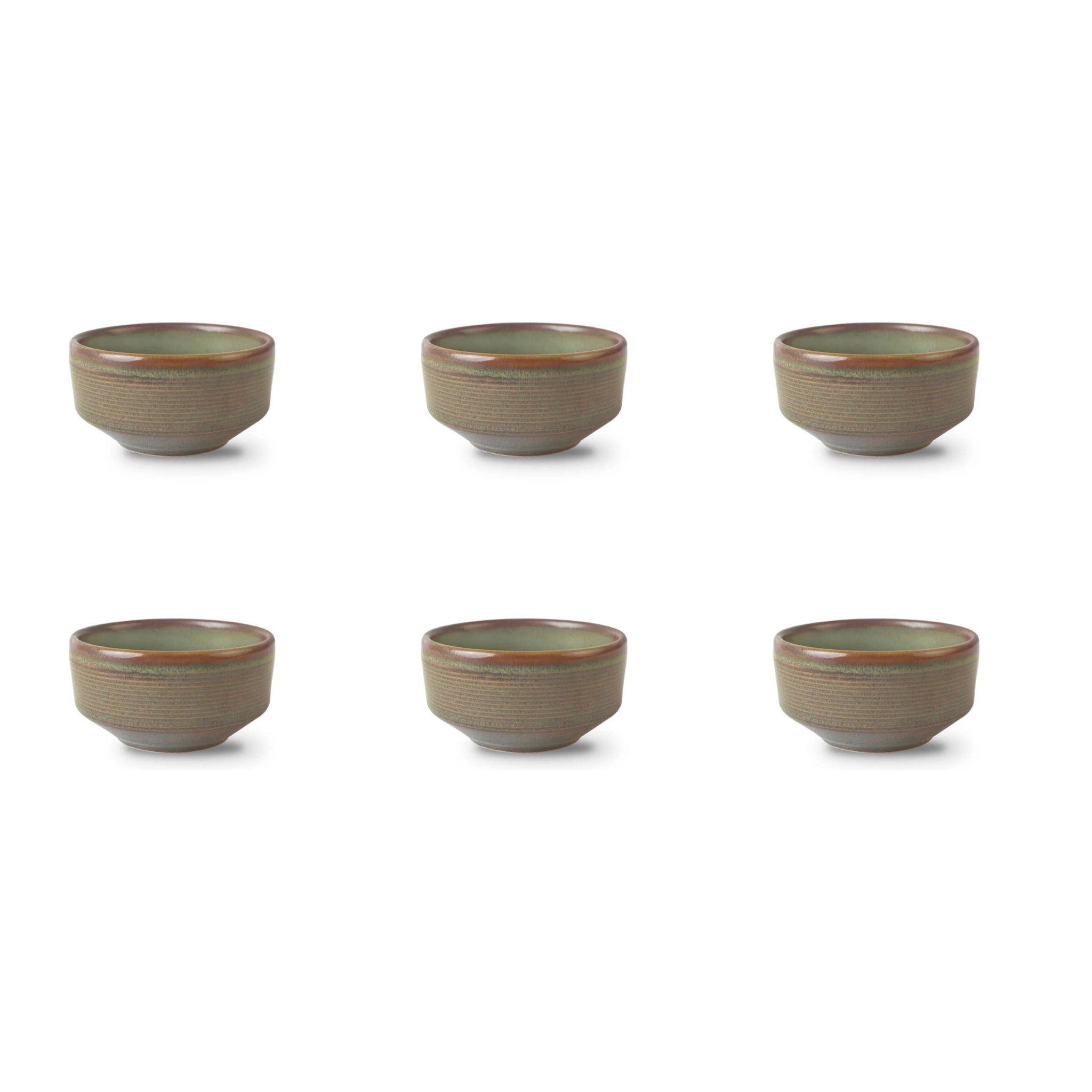 Bol Ø10cm - 6 pièces - collection REED - Forest
