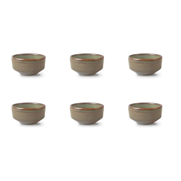 Bol Ø10cm - 6 pièces - collection REED - Forest