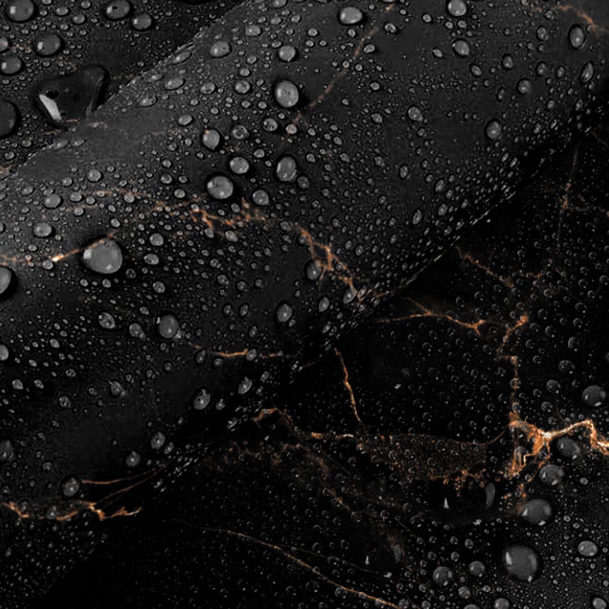 Sticker crédence adhésive - MARBRE NOIR CUIVRÉ - 60x200cm