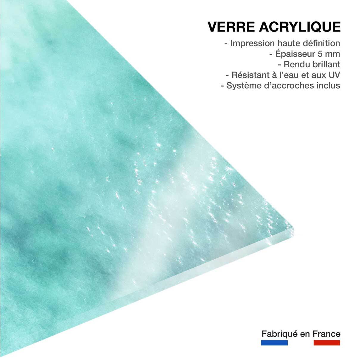 Tableau mer et plage plage rose à bali  Tableau plexiglas