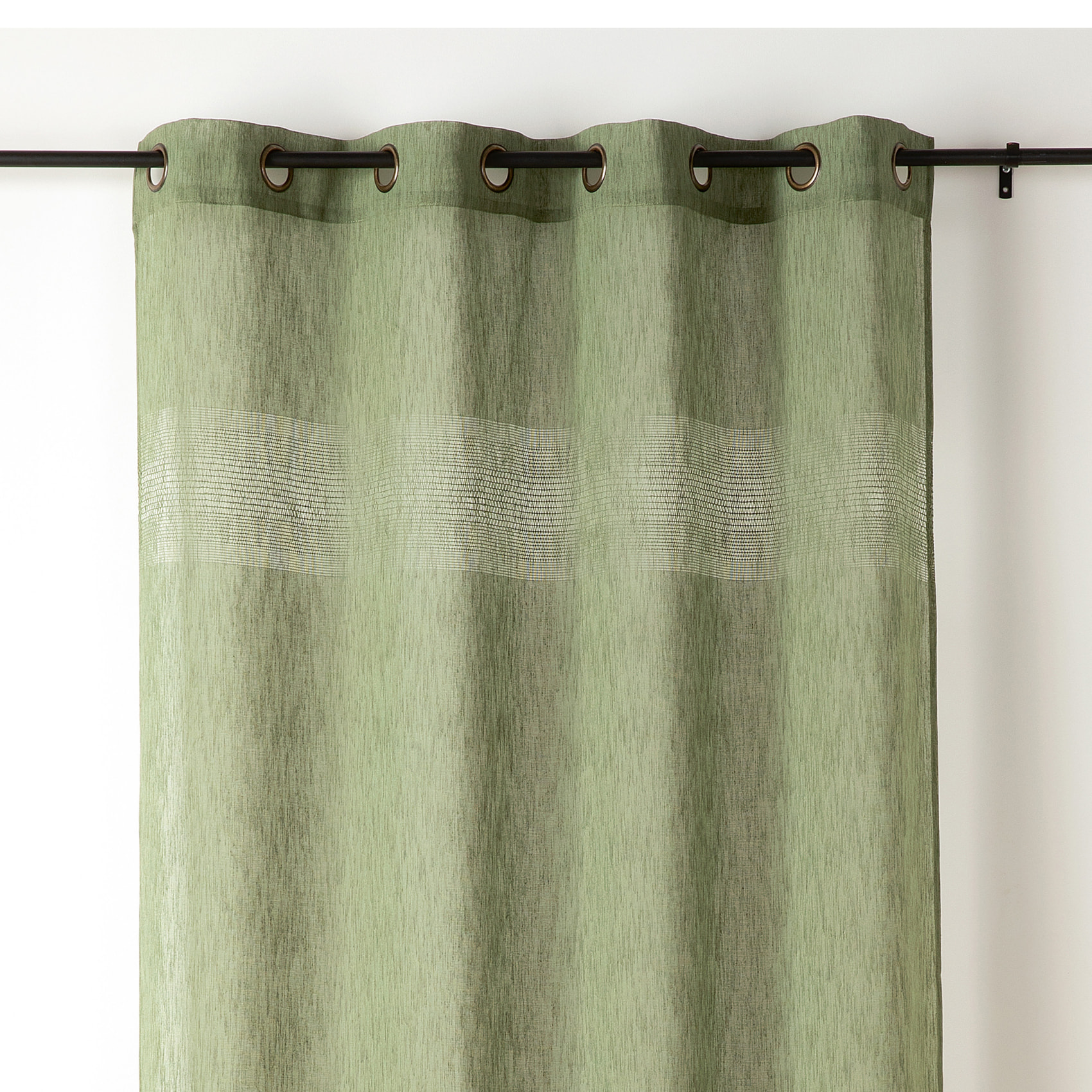 Voilage tamisant ajouré à esprit macramé - Vert