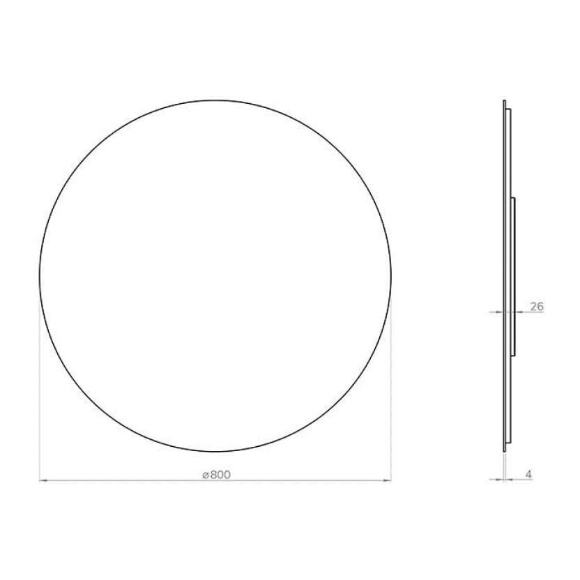 Miroir de salle de bain Frost Alday, 80 cm