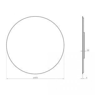 Miroir de salle de bain Frost Alday, 80 cm